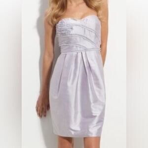 SUZI CHIN for MAGGY BOUTIQUE ~Grey Strapless Dress~Beautiful Draped Detail~Sz 12